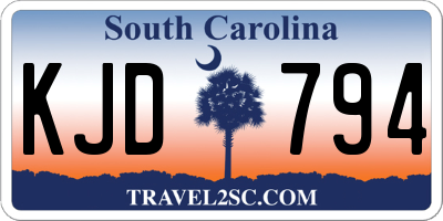 SC license plate KJD794