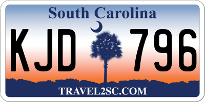 SC license plate KJD796