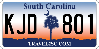 SC license plate KJD801