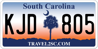 SC license plate KJD805