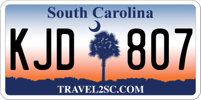 SC license plate KJD807