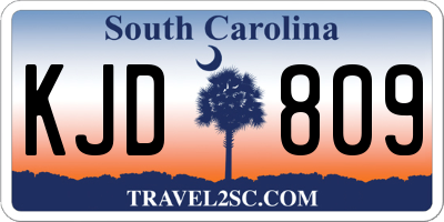 SC license plate KJD809