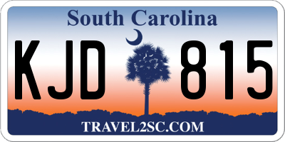 SC license plate KJD815