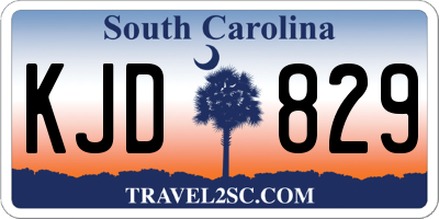 SC license plate KJD829