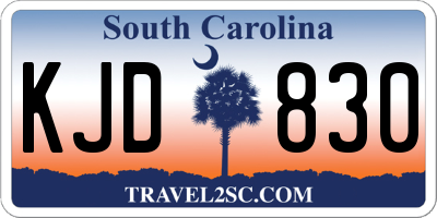 SC license plate KJD830