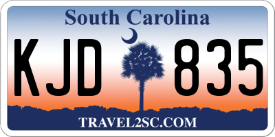 SC license plate KJD835