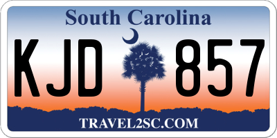 SC license plate KJD857