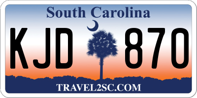 SC license plate KJD870