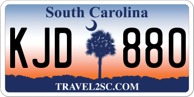SC license plate KJD880