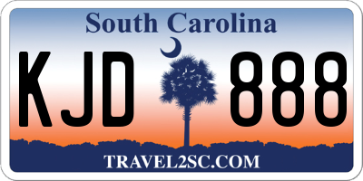 SC license plate KJD888
