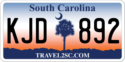 SC license plate KJD892