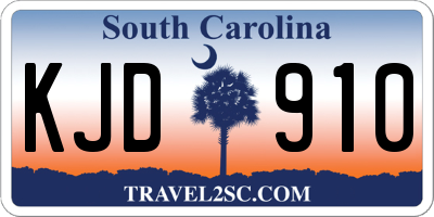 SC license plate KJD910