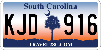 SC license plate KJD916