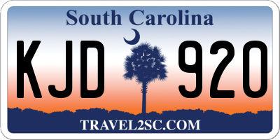 SC license plate KJD920