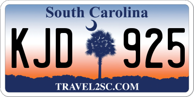 SC license plate KJD925