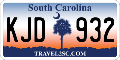 SC license plate KJD932