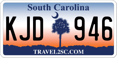 SC license plate KJD946