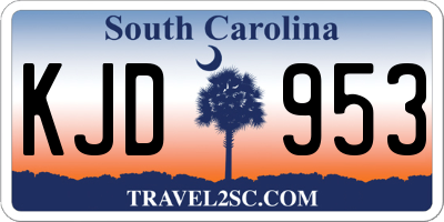 SC license plate KJD953