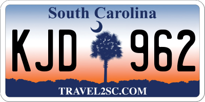 SC license plate KJD962