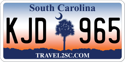 SC license plate KJD965