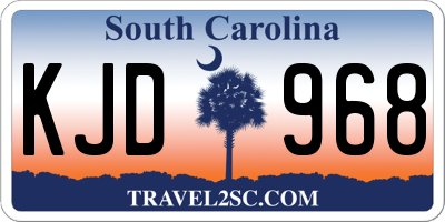 SC license plate KJD968