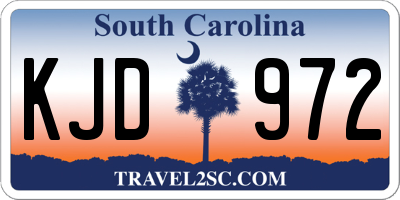 SC license plate KJD972