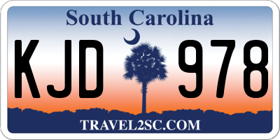 SC license plate KJD978