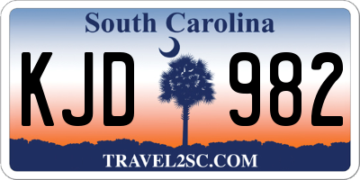 SC license plate KJD982