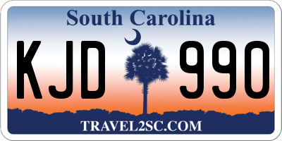 SC license plate KJD990