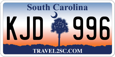 SC license plate KJD996