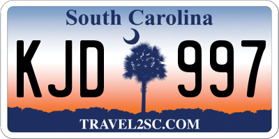 SC license plate KJD997
