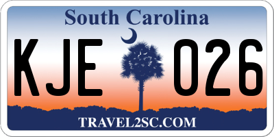 SC license plate KJE026