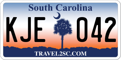 SC license plate KJE042