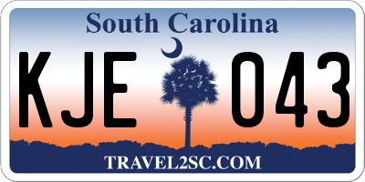 SC license plate KJE043