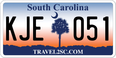 SC license plate KJE051