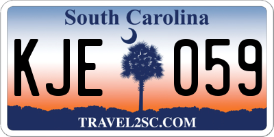 SC license plate KJE059