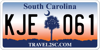 SC license plate KJE061