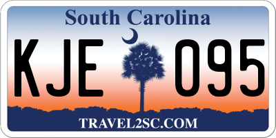 SC license plate KJE095