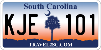 SC license plate KJE101