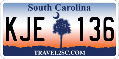 SC license plate KJE136
