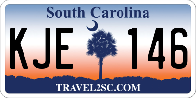 SC license plate KJE146