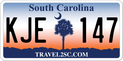 SC license plate KJE147