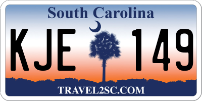 SC license plate KJE149