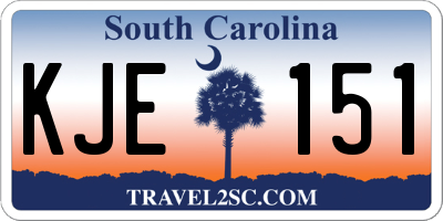 SC license plate KJE151