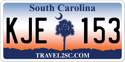 SC license plate KJE153