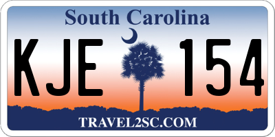 SC license plate KJE154