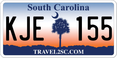 SC license plate KJE155