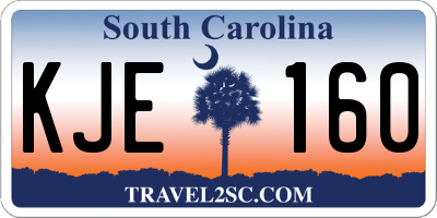 SC license plate KJE160