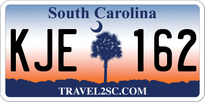 SC license plate KJE162