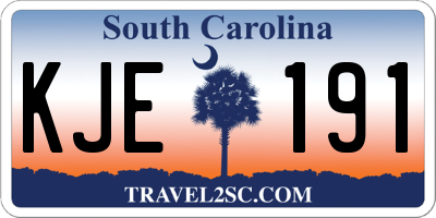 SC license plate KJE191